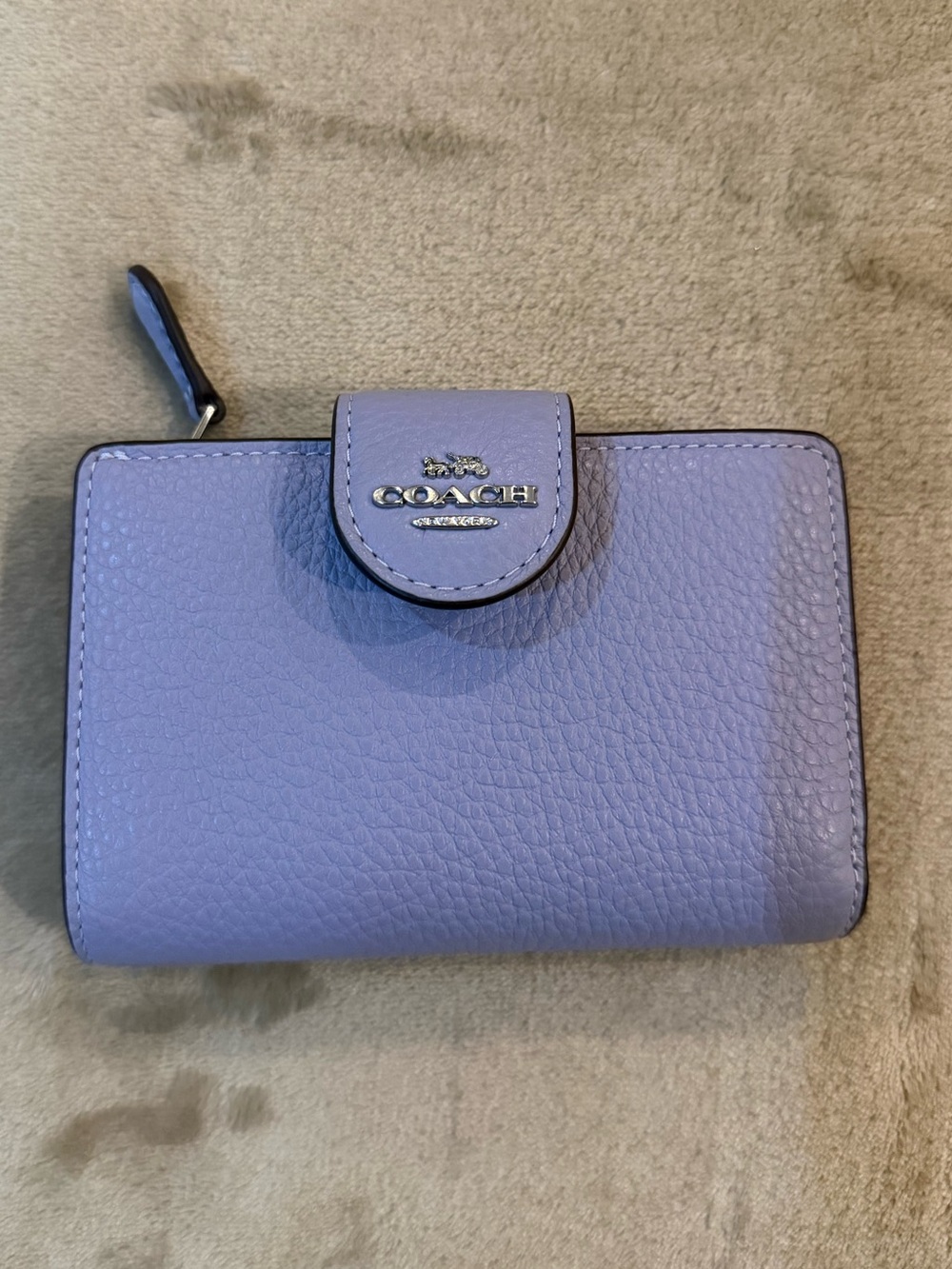 COACH zip around wallet - lavender purple